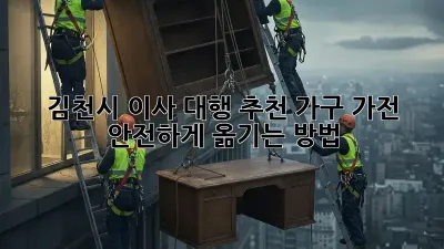 김천시 이사 대행 추천: 가구, 가전 안전하게 옮기는 방법!